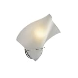 RAY Wandleuchte, chrom, Glas satin
