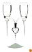 Hortense B. Hewitt Wedding Accessories Raindrop Champagne Toasting Flutes and Silver-Plated Holder