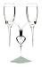 Hortense B. Hewitt Wedding Accessories Raindrop Champagne Toasting Flutes and Silver-Plated Holder
