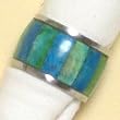 Decorative Napkin Rings With Inlaid Resin Set / 6