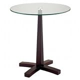 Adesso Perch Round Glass End Table