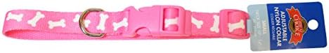 Great Choice Small Dog Collar ~ Pink w/ White Bone Pattern