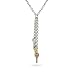 Eve's Addiction Three Tone Key Drop Necklace-CLEARANCE- FINAL SALE