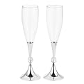 Crystal Ball Flutes - Silver