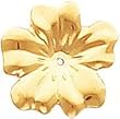 14K Yellow Gold Flower Earring Jackets Jewelry New |C