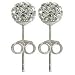 Clous d'oreilles Femme -70 Cristaux Swarovski 6mm - Cristal transparent
