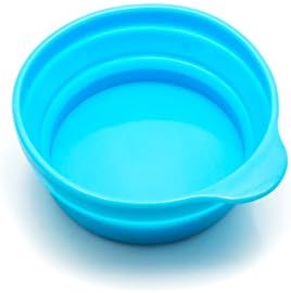 High Quality Silicone Collapsible Feeding Bowl - Blue, Dishwasher and Microwave Safe