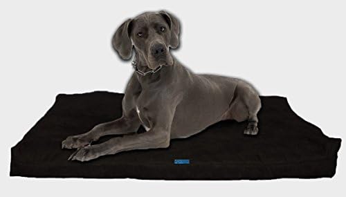 Five Diamond Collection Shredded Memory Foam Orthopedic Dog Bed,Removable Washable Passion Suede Cover,Water Proof Inner Fabric,Double Sided,Made In USA (Black,For Extra Large Breed Dogs,55" x 37")