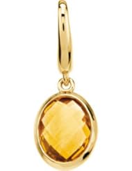 Genuine Checkerboard Citrine Charm 14K Yellow 67275