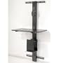 72"H Wall Mount Unit W/Vesa Mount - Black