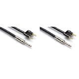 Pair of (2) Hosa Skj-605bn 5' Foot 16 AWG 1/4" Ts to Dual Banana Speaker Cables