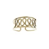 18kt Gold over Sterling Silver Swirl Toe Ring
