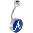 Major League Baseball Logo CURVED Belly Ring - Atlanta Braves