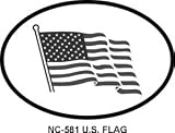 U. S. FLAG (COLOR) Oval Bumper Sticker