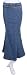 Long Stretch Denim Flared Skirt with Fashion Belt Detail ( Choose Med Blue or Black Denim)