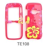 HAWAIIAN FLOWER on RED snap on hard case faceplate for LG Ux260 Lx260 Rumor Scoop (many other designs available!)