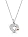 18k White Gold or Yellow Gold Citrine and Diamond Double Heart Pendant (1/4 ct. tw.)