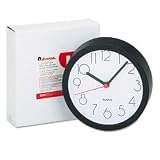 UNV10411 6 Diameter Cubicle Clock, Black Case