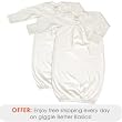 giggle Better Basics Baby Gowns, Organic Cotton - Set of 2, Ivory