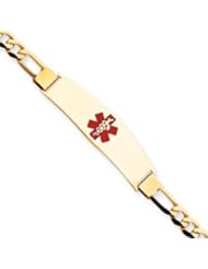 8 Inch 14k Gold Medical Jewelry Bracelet