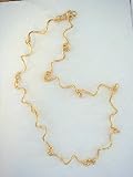 14k Matte Gold Corkscrew Electroplate Fun Necklace, 28 Long