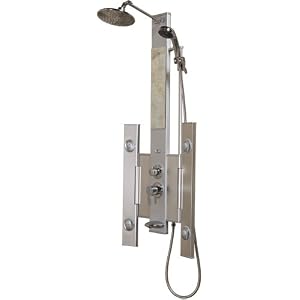 PULSE Showerspas 1012 Hana Pre-plumbed Anodized Aluminum Shower System