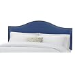Blue Eton Nail Button Curved Headboard - King