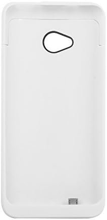 AQURE 3200mah Portable USB External Rechargeable Backup Battery Charger Power Bank Case Bulit-in Pop-Out Kickstand with Stylus Pen and Retractable Reel for HTC ONE M7 801e 802w (White)