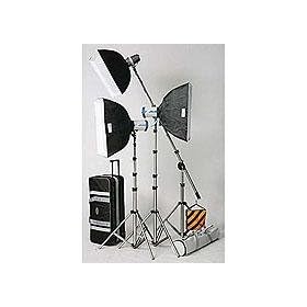 JTL TL-880 Softbox Boom Kit, with 2 Versalight E-250, 1 Versalight J-160 Strobe with Stands, Cases & Accessories