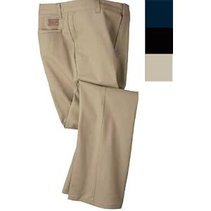 Buy Dickies Ladies Flat Front Stretch Twill Pant Size:24 x Regular Color:Desert Sand