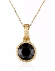 Sterling Silver, Gemstone, and White Glass Doublets Hammered Pendant Necklace, 18"