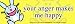 Happy Bunny - Your Anger Makes Me Happy - Bumper Sticker