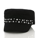 Zan Headgear Highway Honeys Studded Cap , Color: Black, Size: OSFM CPHH01