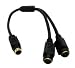 S-Video Y Splitter Cable, 1 ft, 1 Male to 2 Female