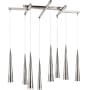 Access Lighting Apollo Polished Nickel 8 Light Cross Bar Pendant