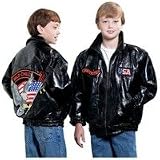 Giovanni Navarre Italian Stone Design Genuine Leather Childrens Jacket Size 6/7