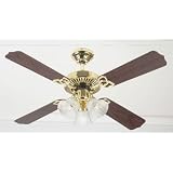 Westinghouse 7812165 Crusader 42 Inch Ceiling Fan, Polished Brass Finish