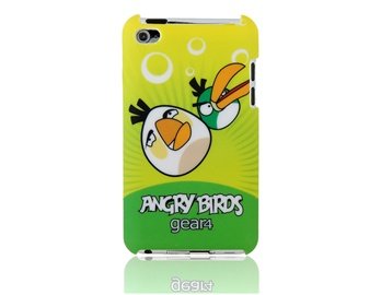 Two Birds Gear 4 Angry Bird Series Back Case Cover for Ipod Touch 4 Green and Yellow