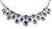 56.61 ct SAPPHIRE & DIAMOND FASHION NECKLACE in WHITE GOLD