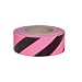 Presco SPGBK-658 150' Length x 1-3/16" Width, PVC Film, Pink Glo and Black Striped Patterned Roll Flagging (Pack of 144)