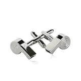 Working Whistle Blower Silver Cufflinks with Presentation Box