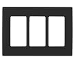 Leviton Renu REWP3-OB Three-Gang Screwless Snap-On Wallplate, Onyx Black