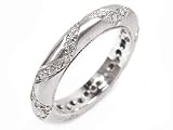 Diamond Wave Wedding Band or Stacking Ring, 18k White Gold, Ring Size 7 T.w 0.50