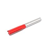 uxcell ストレートビット　ルータービット　メタル製　レッド　2フルート　大工用　グレー