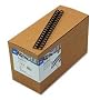 ZipBind Easy Editing Binding Spine, 1/2" Dia, Holds 85 Sheets, Black, 100/Box GBC4100503