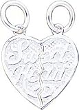 Sterling Silver Sweet Heart Break Apart Heart Charm