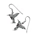 Sterling Silver Inlay Hummingbird Earrings