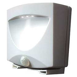 MAXSA Innovations 40341 Battery-Powered Motion-Activated Outdoor Night-Light in White
