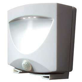 Maxsa 40341 White Battery Powered Motion Activated Outdoor Night Light