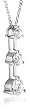 14k White or Yellow Gold 3-Stone Diamond Pendant (1 cttw, H Color, SI2 Clarity)